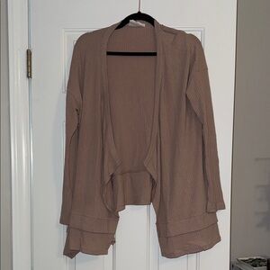 Sadie & Sage Taupe Open-Front Cardigan